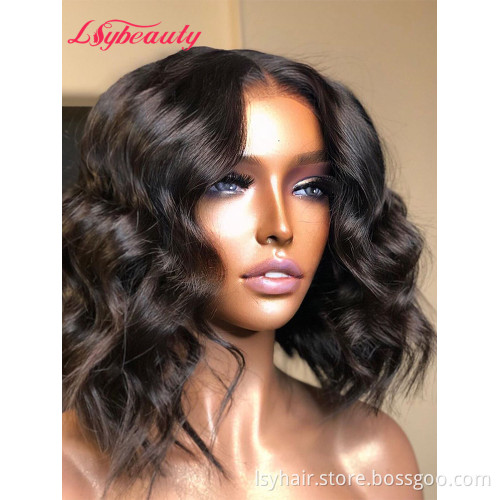 Kinky Curly Bob Lace Front Wigs Human Hair For Female Women, First Wig Unit Easy Going 180% 200%Density perruque cheveux humain